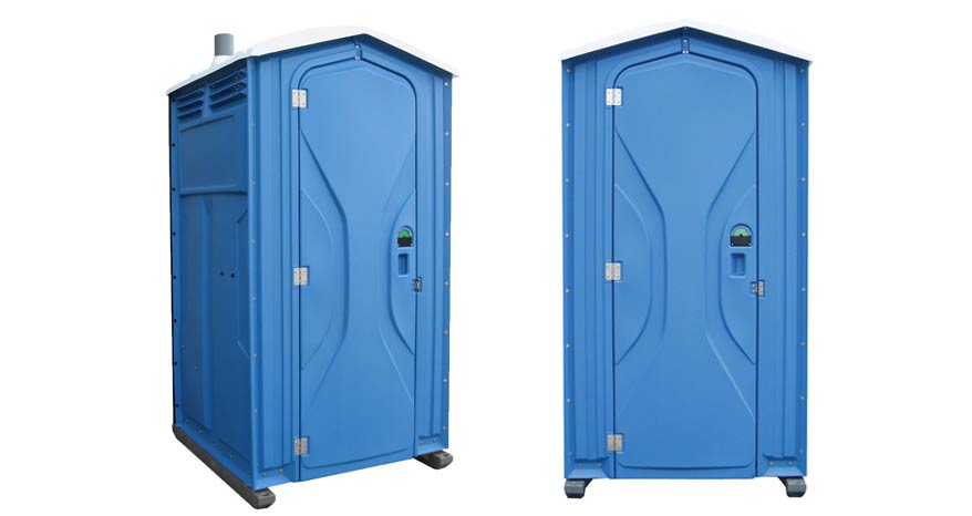 Long-term porta potty units on site in Lawrence Township, New Jersey